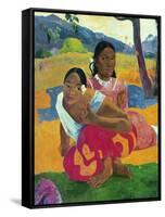 Nafea Faaipoipo (When are You Getting Married?), 1892-Paul Gauguin-Framed Stretched Canvas