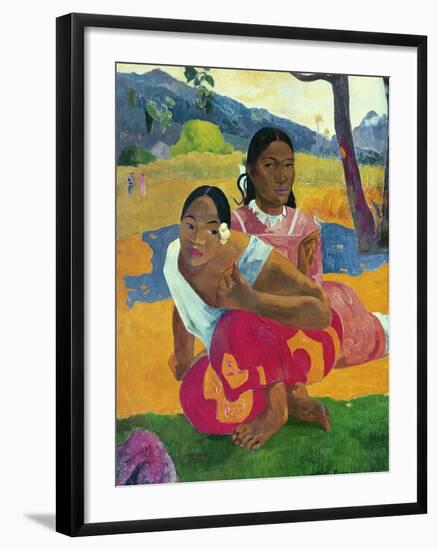 Nafea Faaipoipo (When are You Getting Married?), 1892-Paul Gauguin-Framed Giclee Print