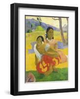 Nafea Faaipoipo (When are You Getting Married?), 1892-Paul Gauguin-Framed Premium Giclee Print