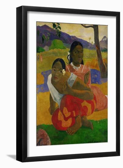 Nafea Faaipolpo (When are You Getting Married?)-Paul Gauguin-Framed Giclee Print