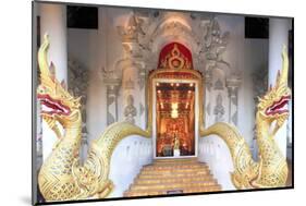 Naga Dragons on the Main Bot of the Temple of Wat Chedi Luang, Chiang Mai, Thailand-Alex Robinson-Mounted Photographic Print