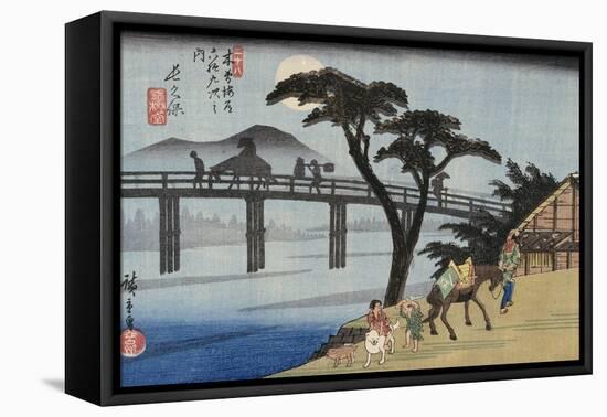 Nagakubo-Ando Hiroshige-Framed Stretched Canvas