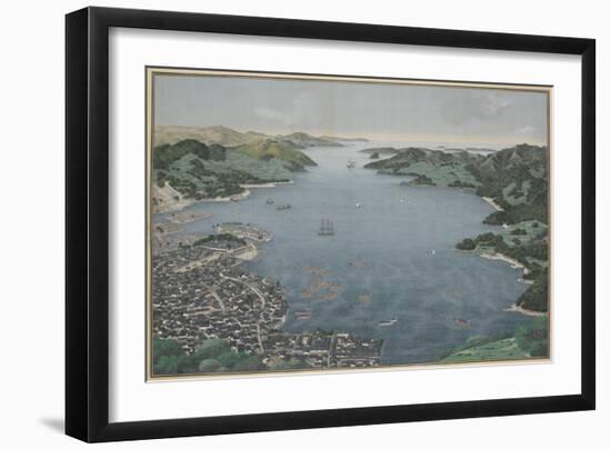 Nagasaki Harbor, C. 1800-50-Kawahara Keiga-Framed Art Print