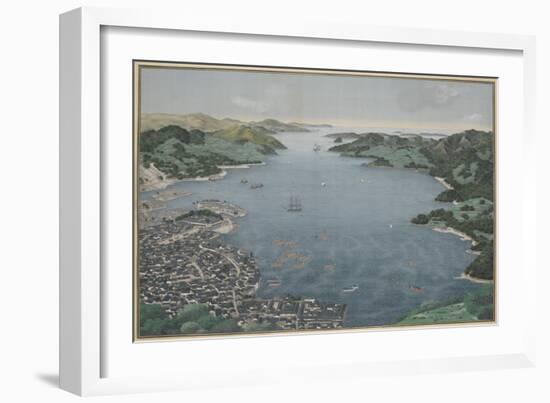 Nagasaki Harbor, C. 1800-50-Kawahara Keiga-Framed Art Print