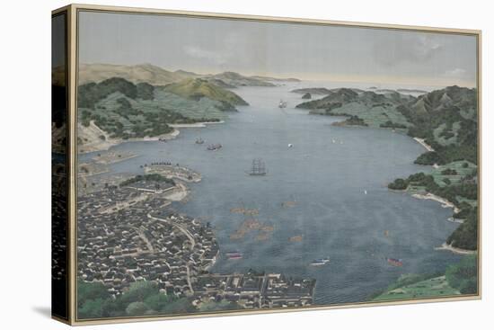 Nagasaki Harbor, C. 1800-50-Kawahara Keiga-Stretched Canvas