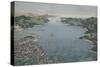 Nagasaki Harbour, c.1800-50-Kawahara Keiga-Stretched Canvas