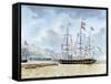 Nagasaki: The Merchant Ship, Amboina, Captain J.Lourens, 1842-Jacob Spin-Framed Stretched Canvas