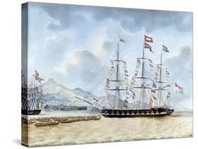 Nagasaki: The Merchant Ship, Amboina, Captain J.Lourens, 1842-Jacob Spin-Stretched Canvas