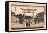 Nagata No Baba Sannogu-Utagawa Hiroshige-Framed Stretched Canvas