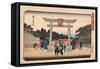 Nagata No Baba Sannogu-Utagawa Hiroshige-Framed Stretched Canvas