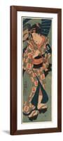 Nagauta No Keiko Ni Kayou Musume-Utagawa Kunisada-Framed Giclee Print