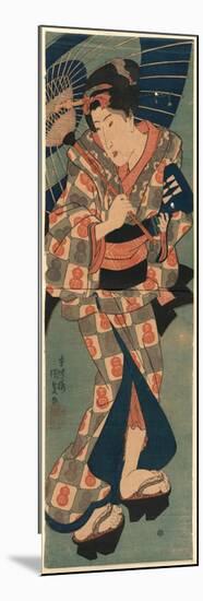 Nagauta No Keiko Ni Kayou Musume-Utagawa Kunisada-Mounted Premium Giclee Print