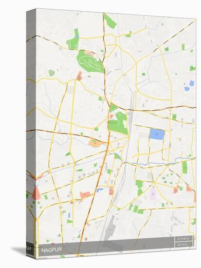 Nagpur, India Map-null-Stretched Canvas