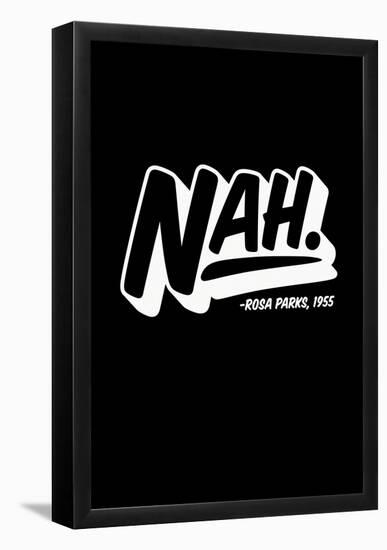 Nah.- Rosa Parks, 1955 (On Black)-null-Framed Poster