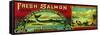 Naha Bay Salmon Can Label - Naha Bay, AK-Lantern Press-Framed Stretched Canvas