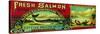 Naha Bay Salmon Can Label - Naha Bay, AK-Lantern Press-Stretched Canvas