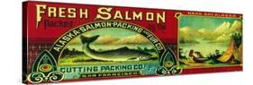 Naha Bay Salmon Can Label - Naha Bay, AK-Lantern Press-Stretched Canvas