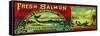 Naha Bay Salmon Can Label - Naha Bay, AK-Lantern Press-Framed Stretched Canvas