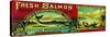 Naha Bay Salmon Can Label - Naha Bay, AK-Lantern Press-Stretched Canvas