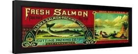 Naha Bay Salmon Can Label - Naha Bay, AK-Lantern Press-Framed Art Print