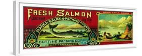 Naha Bay Salmon Can Label - Naha Bay, AK-Lantern Press-Framed Premium Giclee Print