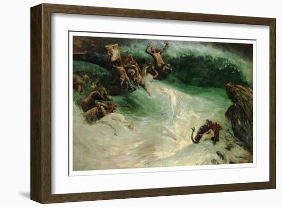 Naiades Et Centuries Dans Les Value-Georges Jules Victor Clairin-Framed Art Print