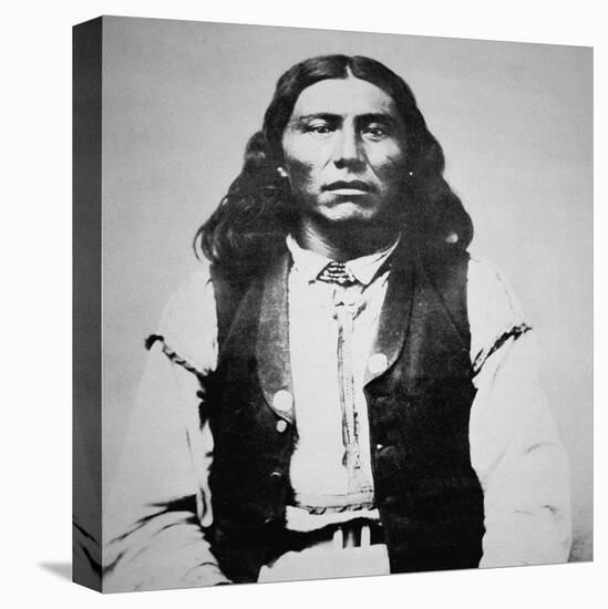 Naiche (D.1874) Chief of the Chiricahua Apaches of Arizona (B/W Photo)-American Photographer-Stretched Canvas