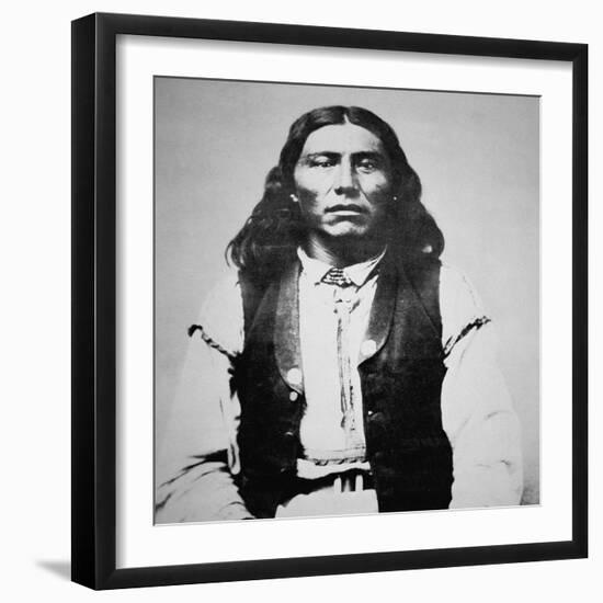 Naiche (D.1874) Chief of the Chiricahua Apaches of Arizona (B/W Photo)-American Photographer-Framed Giclee Print