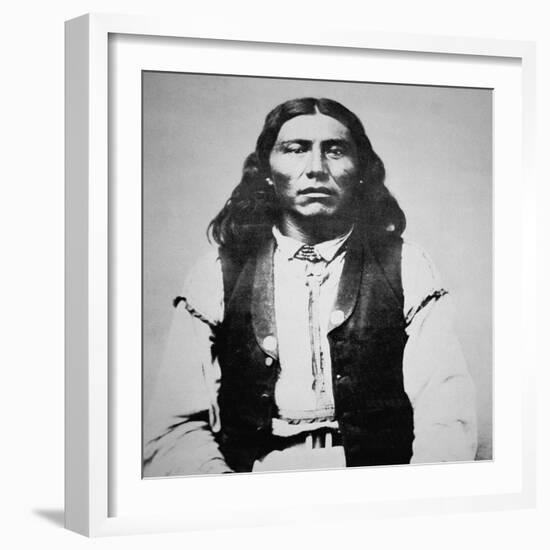 Naiche (D.1874) Chief of the Chiricahua Apaches of Arizona (B/W Photo)-American Photographer-Framed Giclee Print