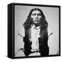 Naiche (D.1874) Chief of the Chiricahua Apaches of Arizona (B/W Photo)-American Photographer-Framed Stretched Canvas
