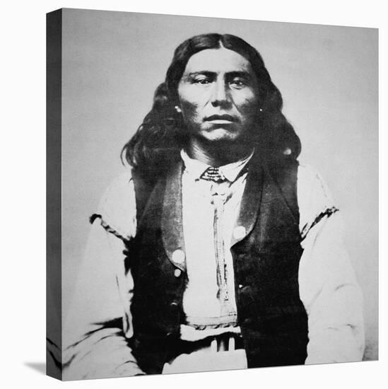 Naiche (D.1874) Chief of the Chiricahua Apaches of Arizona (B/W Photo)-American Photographer-Stretched Canvas