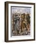 Naik Darwan Sing Negi of the 1st Battalion 39th Garhwal Rifles Bravely Leads a Bayonet Charge-Allen Stewart-Framed Art Print