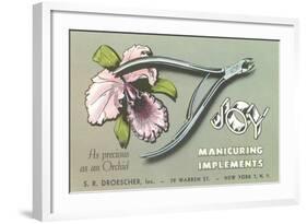 Nail Clippers Advertistement-null-Framed Art Print