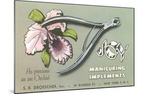 Nail Clippers Advertistement-null-Mounted Art Print