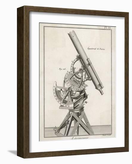 Nairn's Equatorial Telescope-Benard-Framed Photographic Print