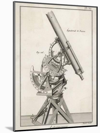 Nairn's Equatorial Telescope-Benard-Mounted Photographic Print