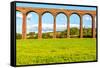 Nairn Viaduct Aka. Culloden Viaduct Scotland UK-matthi-Framed Stretched Canvas