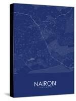 Nairobi, Kenya Blue Map-null-Stretched Canvas