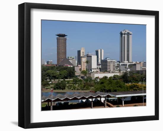 Nairobi Skyline From Uhuru Park, Nairobi, Kenya, East Africa, Africa-Charles Bowman-Framed Photographic Print