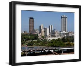 Nairobi Skyline From Uhuru Park, Nairobi, Kenya, East Africa, Africa-Charles Bowman-Framed Photographic Print