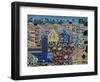 Naive Art Painting Depicting Market, Bahia State, Brazil-null-Framed Giclee Print