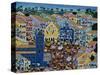 Naive Art Painting Depicting Market, Bahia State, Brazil-null-Stretched Canvas