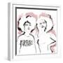 Naive Sketch - Girlfriends-Aurora Bell-Framed Giclee Print