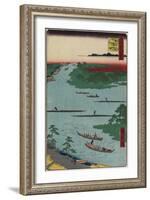 Nakagawa River Mouth, March 1857-Utagawa Hiroshige-Framed Giclee Print