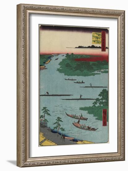 Nakagawa River Mouth, March 1857-Utagawa Hiroshige-Framed Giclee Print