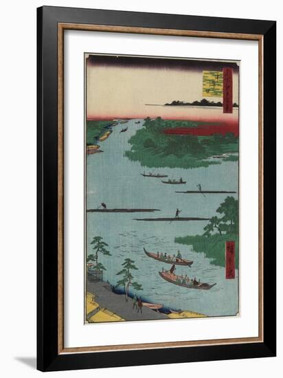 Nakagawa River Mouth, March 1857-Utagawa Hiroshige-Framed Giclee Print