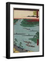 Nakagawa River Mouth, March 1857-Utagawa Hiroshige-Framed Giclee Print