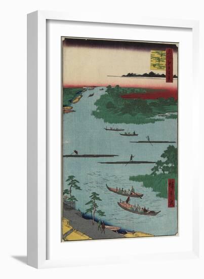 Nakagawa River Mouth, March 1857-Utagawa Hiroshige-Framed Giclee Print
