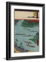 Nakagawa River Mouth, March 1857-Utagawa Hiroshige-Framed Giclee Print