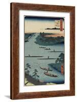 Nakagawa River Mouth, March 1857-Utagawa Hiroshige-Framed Giclee Print